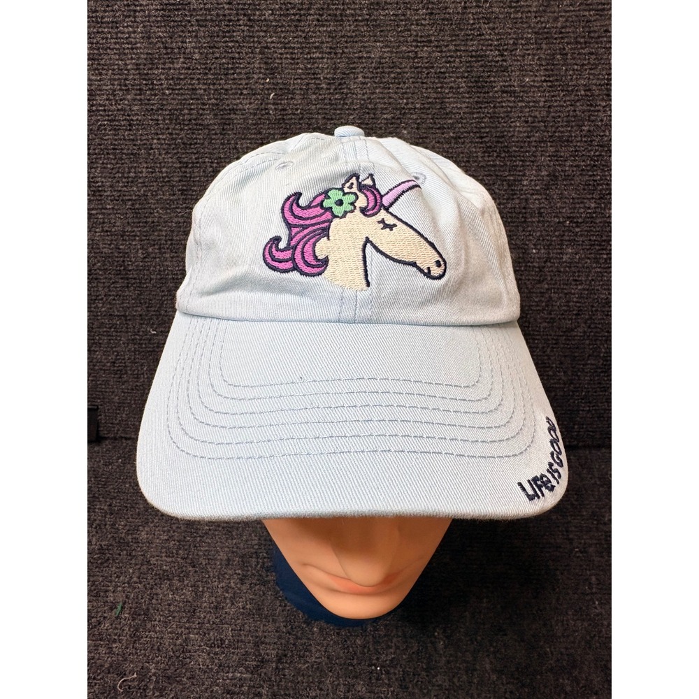 Life is Good Youth Small Light Blue Unicorn Embroidered Cotton Hat S23-AH00021
